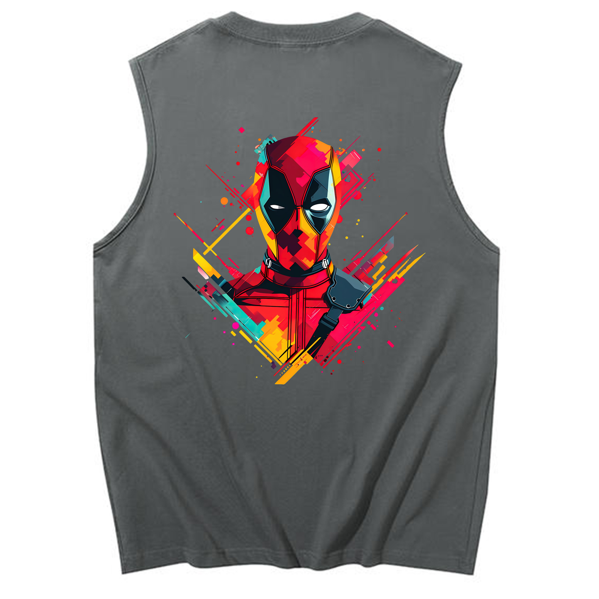 （画像用） Deadpool デッドプール コットン100％タンクトップ（背面プリント）